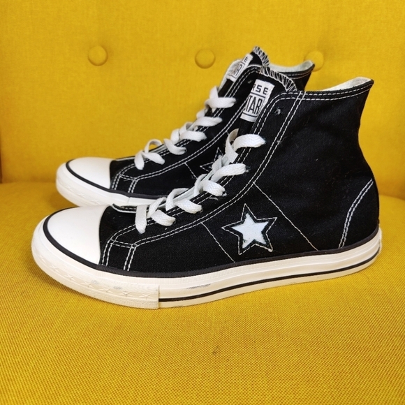 Converse Other - CONVERSE ONE STAR Chuck Taylor High Top Black White Sneaker Men's Shoe Size 7